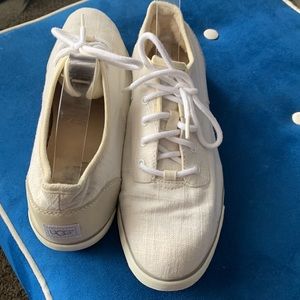 Ugg Tennis shoes -Beige size 12, sheepskin lining inside heel, very comfortable
